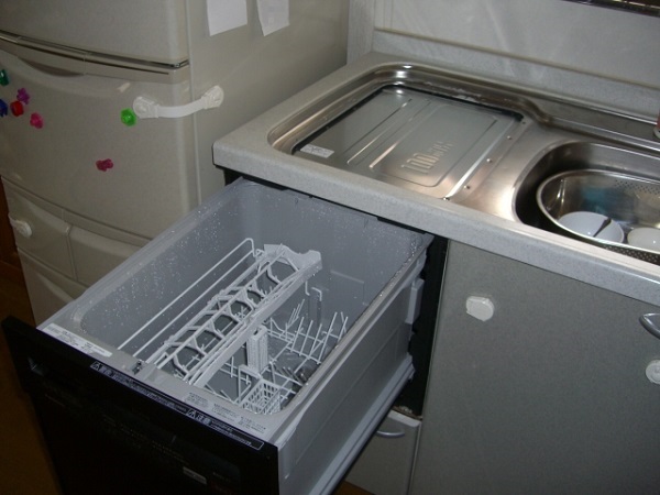 トップオープン食洗機でお困りの方　初めての工事　蓋はお客様